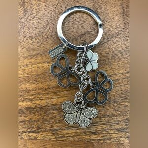 COACH Silver Tone Butterfly Flutter Bag Charm